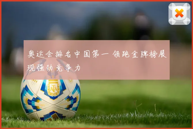 奥运会排名中国第一 领跑金牌榜展现强劲竞争力